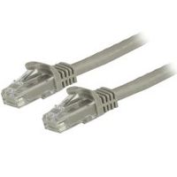 startechcom cable de 15m cat6 ethernet de red gris - rj45 sin enganches - 24awg