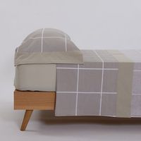 juego de sabanas algodon ona  beige cama de 200cm