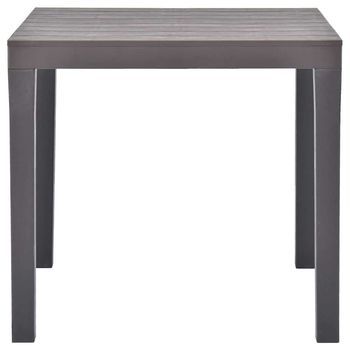 Mesa De Jardín | Mesa De Exterior De Plástico Color Moca 78x78x72 Cm