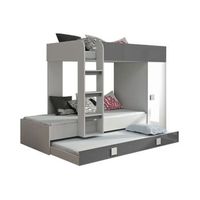 litera hartford 191 litera con cama extra gris aglomerado laminado somieres