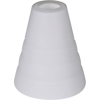 Tulipa opalino cónica de cristal blanco d.7.5xalt.9cm, para g9