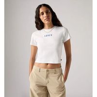 levis tops y camisetas a8798 0043 - sporty tee-bright white para mujer