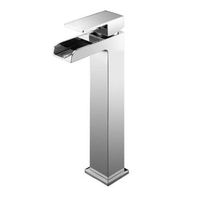 grifo monomando alto para lavabo cascada tano cromado