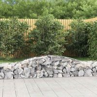 cestas de gaviones 2 piezas  gavion para piedras  gavion decorativo forma de arco hierro 400x50x4060 cm cfw346612