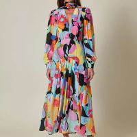 rixo marigold floral-print crepe de chine dress - uk 12
