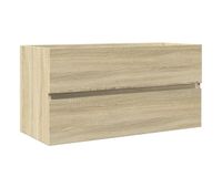 vidaxl armario lavabo madera contrachapada roble sonoma 90x385x45 cm