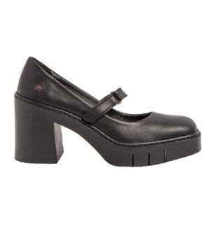 Art para mujer. 119771101003_001 Zapatos de piel 1977 negro -Altura tacón 9cm- (37), 8 a 10cm, Velcro, Casual