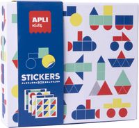 apli kids stickers box 18359 - juego de gomets geometricos tematica vehiculos