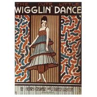 legendarte - portada de musica vintage the cute little wigglin dance - cuadro lienzo impresion digital cm 50x70