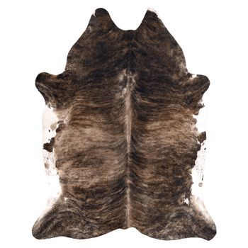 Alfombra Cuero De Vaca Artificial, Vaca G4740-1 Cuero Marrón 180x220 Cm