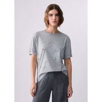 liu jo tops y camisetas t-shirt con bordados joya para mujer