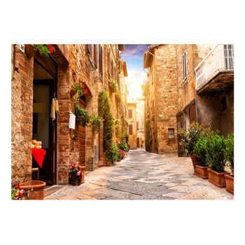 Papel Pintado 3d - Colourful Street In Tuscany (300x210 Cm)