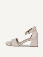 caprice heeled sandal white made of leather with block heel size 36