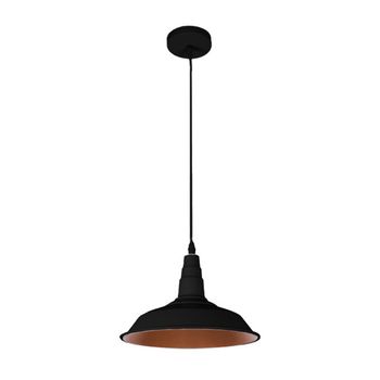 BEL AIR HOME - Lámpara colgante Bonn - estilo vintage - ajustable y ligera - portalámparas E27 para salones, comedores y bares (BOMBILLA NO INCLUIDA) (KIEL 25 CM BLANCO)