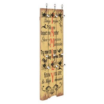 Perchero De Pared Family Con 6 Ganchos 120x40 Cm Vidaxl
