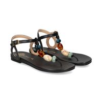 unisa sandalias planas mujer - negro talla 36