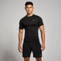 camiseta sin costuras con estampado grafico de pilares tempo para hombre de mp - negro - xs