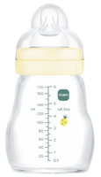 mam biberon cristal feel good flujo lento neutro mate 0-2m 170 ml