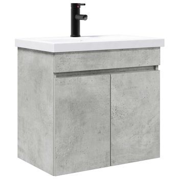 Módulo De Baño Con Grifería Gris Hormigón 61 X 40 X 74,5 Cm Vidaxl