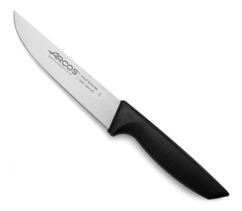 Cuchillo de cocina acero inoxidable nitrum de 150 mm con mango negro