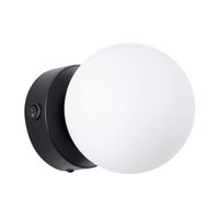 aplique de pared vaba negro 1 luz