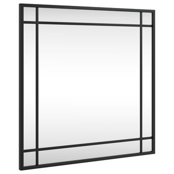Espejo De Pared Cuadrado De Hierro Negro 50x50 Cm Vidaxl