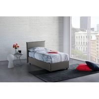 talamo italia cama individual con contenedor anna made in italy cama con revestimiento de tela apertura frontal apta para colchon 80x190 cm gris