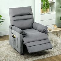 sillon masaje relax de terciopelo homcom 82x99x106 cm gris