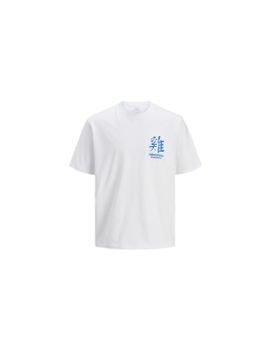 Camiseta Jack and Jones Jorsnake Hombre Bright White