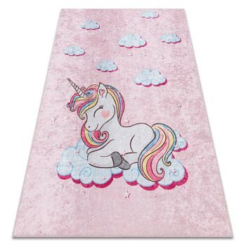Alfombra Lavable Junior 51855.804 Unicornio, Nubes Para Niños Antides 160x220 Cm