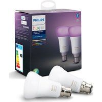 philips hue white  colour ambiance bluetooth led bulb - b22 twin pack white