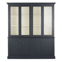 alacena de pino gris antracita de 180 cm con 8 puertas