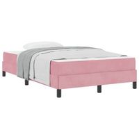 cama box spring con colchon rosa 120 x 200 cm terciopelo