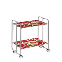 carrito auxiliar plegable bauhaus con ruedas  armazon metalico gris 2 niveles 4 posiciones ajustables57
