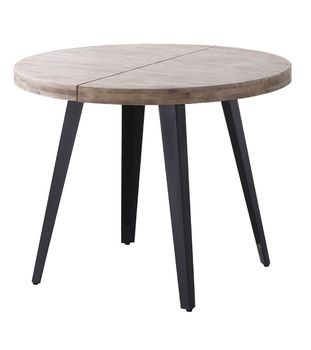 Mesa redonda industrial extensible ø100 cm pata negra