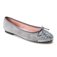 bailarina ante y glitter gris