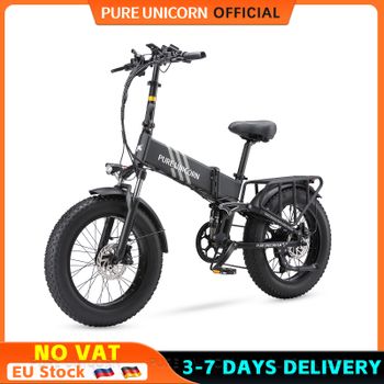 Bicicleta Eléctrica Plegable PURE UNICORN U4 con Llantas Anchas, 48V 1000W 15Ah, Bicicleta Eléctrica para Adultos