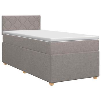 Cama Tapizada 200x90x88 Cm Tejido - Taupe