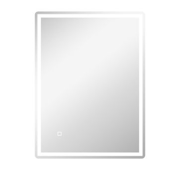 HOMCOM Espejo de baño con iluminación LED. Botón táctil, función antivaho, 60 x 80 x 4 cm, Blanco