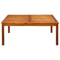 mesa de centro de jardin  mesa de exterior madera maciza de acacia 110x110x45 cm