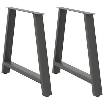 Patas Para Mesa De Comedor En Forma De A (2 Unidades), Antracita, 90 X (72-73) Cm, Acero Vidaxl