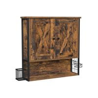 armario de pared con estante ajustable marron rustico y negro