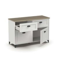 aparador de salon comedor portobello en color blanco soft y roble cambrian 120x80x47 cm