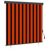 estor enrollable de exterior naranja y marron 160x250 cm vidaxl