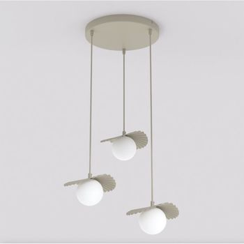Lámpara de techo valbona beis (3 luces)