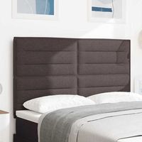 cabecero marron oscuro 160 cm tela vidaxl