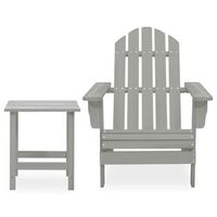 silla con otomana y mesa jardin  silla de exterior  sillon adirondack abeto macizo gris
