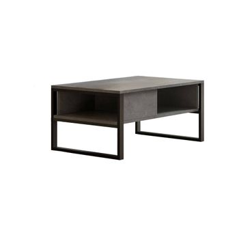 Mesa de café efecto madera plata 100x60  cm