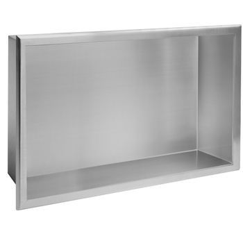Estante De Baño Rea 02 30x45x10 Brush Steel