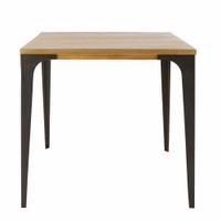 mesa de comedor cuadrada de mango macizo de 75 cm